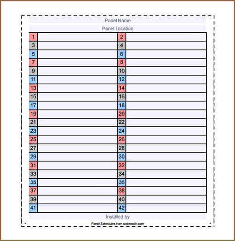 If the pdf version doesn't fit inside your panel door, email me and i'm happy to email you a free home electric panel directory template in excel. Electrical Panel Label Template | printable label templates