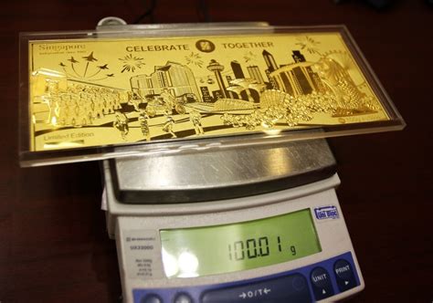 Largest 100g Pure Gold Bar Singapore Book Of Records