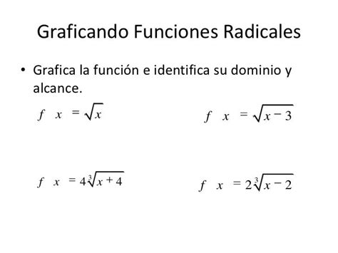 Funciones Radicales