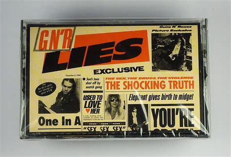 Vintage 1988 Sealed Cassette Guns N Roses Gnr Lies M5g 24198