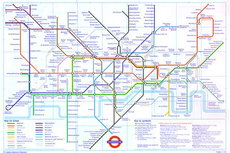 London Tube Map 1994 Underground Map London Underground Map London
