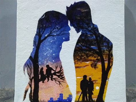 Then Now And Forever Love For Each Other Romantic Couple Painting Acrylic Painting