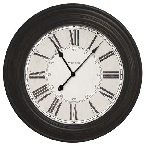 Westclox Round Oversized Vintage Black 24 Wall Clock