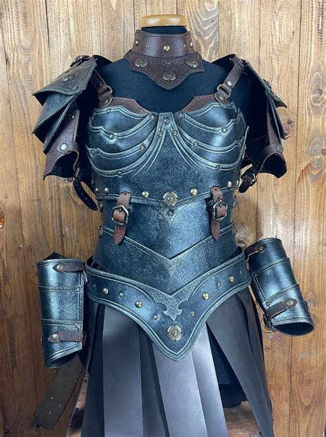 Lilith Leather Female Armor Set Perfect For Role Play Cosplay Etsy