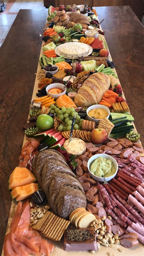 Grazing Board Table | Food platters, Party food appetizers, Buffet food