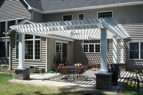 Fiberglass Composite Pergola Kit Wall Mounted And Attached
