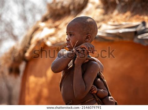 Namibia Opuwo 091821 Child Himba Tribe Stock Photo 2146079791