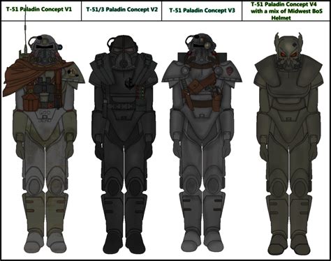 Fallout Bos Paladin Variants By Milosh Andrich On