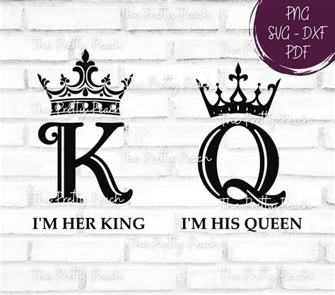 King And Queen Svg Im His Queen Svg Im Her King Etsy Uk