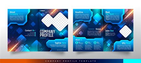 Technology Company Profile Template 20951701 Vector Art At Vecteezy