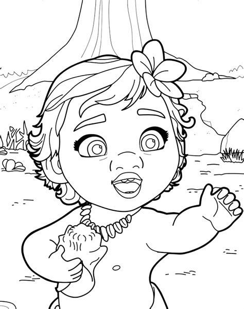 Desenho Para Colorir Da Moana