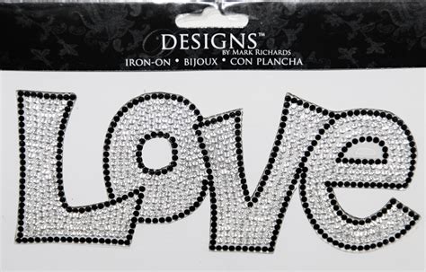 Designs™ Iron Ons Everyday Rhinestone Applique Word Love 3x6in