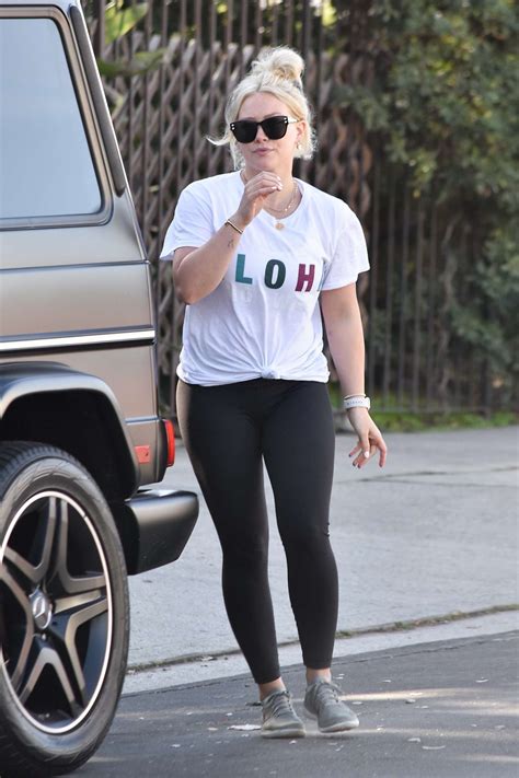 Hillary Duff In Black Leggings Out In Studio City Gotceleb