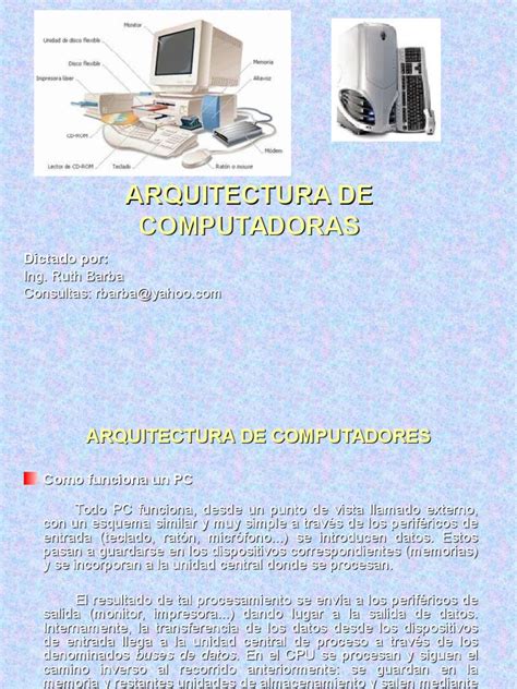 Arquitectura De Computadorasppt Central Processing Unit Computer