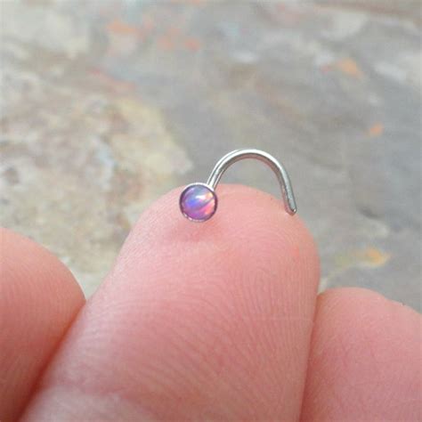 Light Pink Fire Opal Nose Ring Stud Etsy