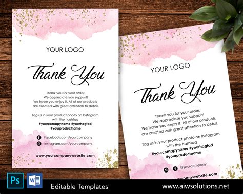 Maybe you would like to learn more about one of these? EDITABLE THANK YOU CARD