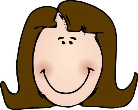 Happy Female Cartoon Face Clip Art At Vector Clip Art