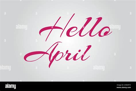 Hello April Spring Season Template For Banner Card Poster