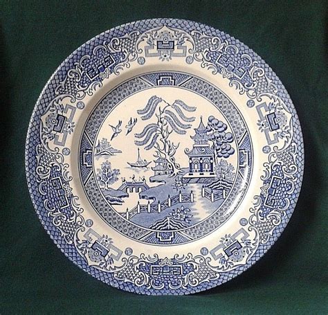 English Ironstone Pottery Old Willow Dinner Plate Ironstone China Blue And White Ebay Willow