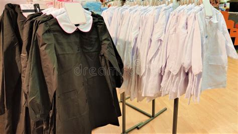 Children S School Clothing In Store Stock Photo Image Of Hook