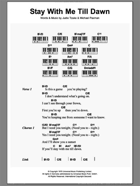 Oh, won't you stay with me 'cause you're all i need this ain't love, it's clear to see but darling, stay with me. Tzuke - Stay With Me Till Dawn sheet music for piano solo ...