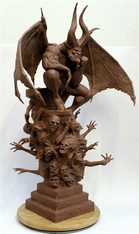 monster clay sculpt based on artwork from simon bisleys paradise lost sculpture art