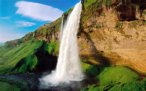 Waterfalls Waterfall Earth Iceland Seljalandsfoss Hd Wallpaper