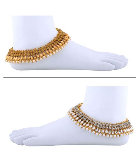 Designer Traditional Anklet Wedding Jewellery For Women Girls Set 2