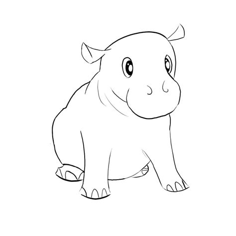 Hippo Sketch Diy Pinterest Sketching And So Cute Hipopotamos