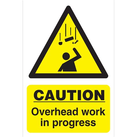 Caution Men Working Overhead Signs Hazard Workplace Safety Signs