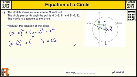 Lines and circles tend to avoid each other, because they kind of freak each other out. General Equation of a Circle GCSE Further Maths revision ...