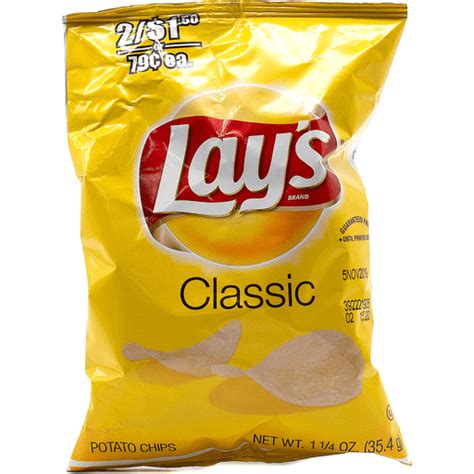 Lay S Potato Chips Classic 1 25 Oz Snacks Chips Dips Matherne S