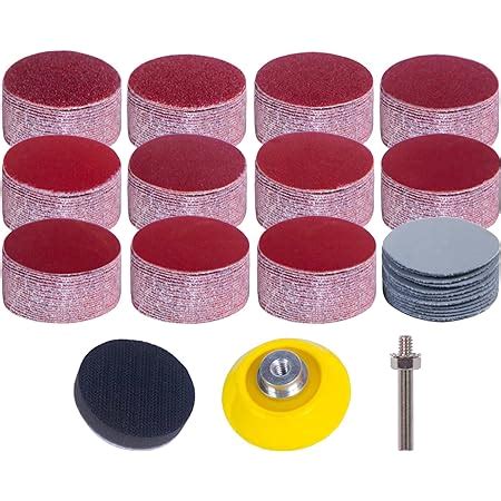 Siquk Pcs Sanding Discs Mm Hook And Loop Assorted Grit