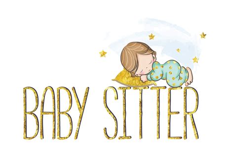 Custom Logo Design Baby Sleeping Logo Baby Sitter Logo