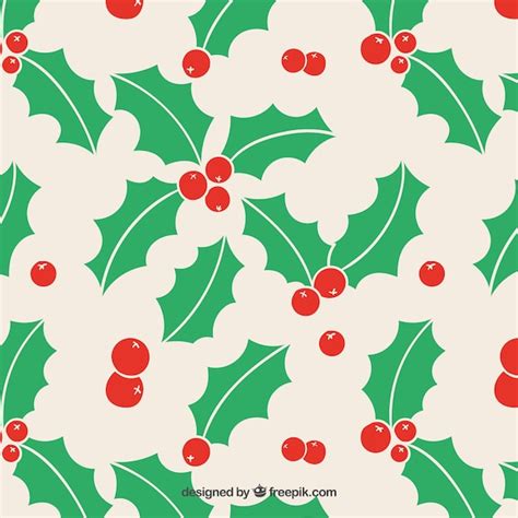 Premium Vector Christmas Mistletoe Pattern