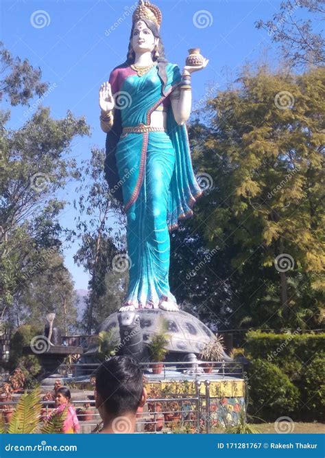 Mother Ganga Statue In Vikasnager Dehradun Uttarakhand India Editorial