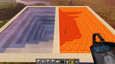 Lava And Water Temple Art Minecraft Map
