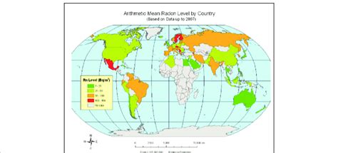 Radon Level By Country Taken From 22 Download Scientific Diagram