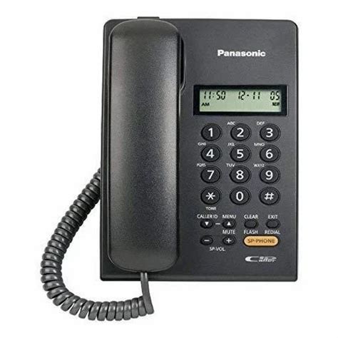 Black Abs Plastic Panasonic Corded Landline Phone For Office At Rs