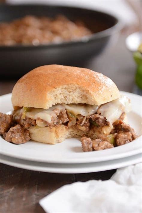 Philly Cheesesteak Sloppy Joes 30 Minute Meal Mel S Kitchen Cafe