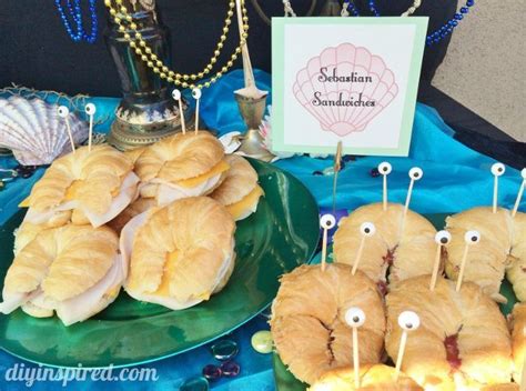 Little Mermaid Party Food Sebastian Crab Sandwiches Diy Inspired