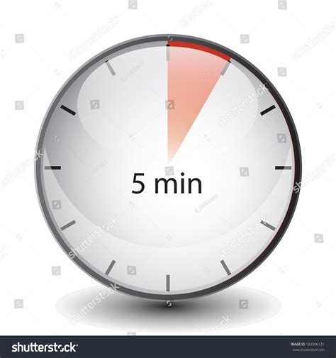 5 Minutes Timer Stock Vector 183996131 - Shutterstock