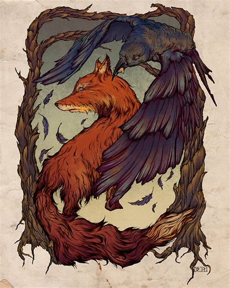 The Fox And The Crow Aesop Fable Illustration On Behance