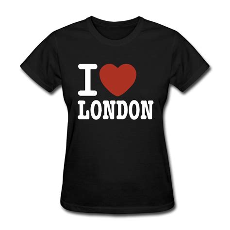 Womens I Love London Political Short Sleeve T Shirts Printed Blackshirt Printt Shirt
