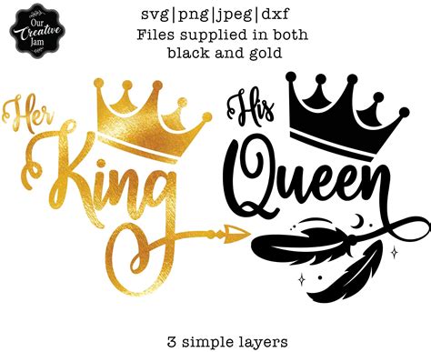 Her King Svg His Queen Svgmarried Life Svgking And Queen Etsy Canada