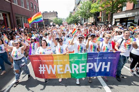 pvh corp supports and celebrates lgbtq rights at nyc pride march 2018 business wire