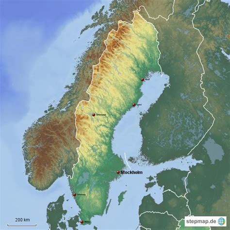 Stepmap Schweden Landkarte Für Deutschland