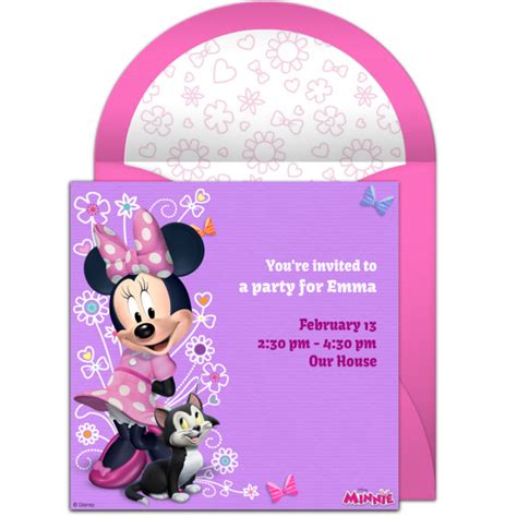 Free Minnie Mouse Invitations | Minnie mouse birthday invitations, Minnie mouse party, Minnie ...