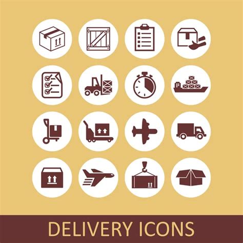 Delivery Icons Stock Vector Image By ©orcjuly 57564019