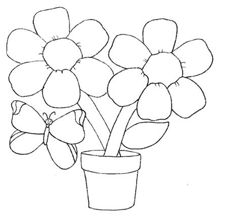Printable coloring pages for kids and adults. Flowers Drawing For Kids - Cliparts.co